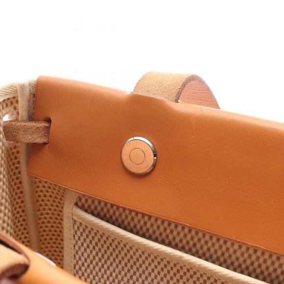 Hermes Herbag Cabas PM Tote Bag Handbag Canvas Leather Toile H Vache Hunter W... - Picture 13 of 15